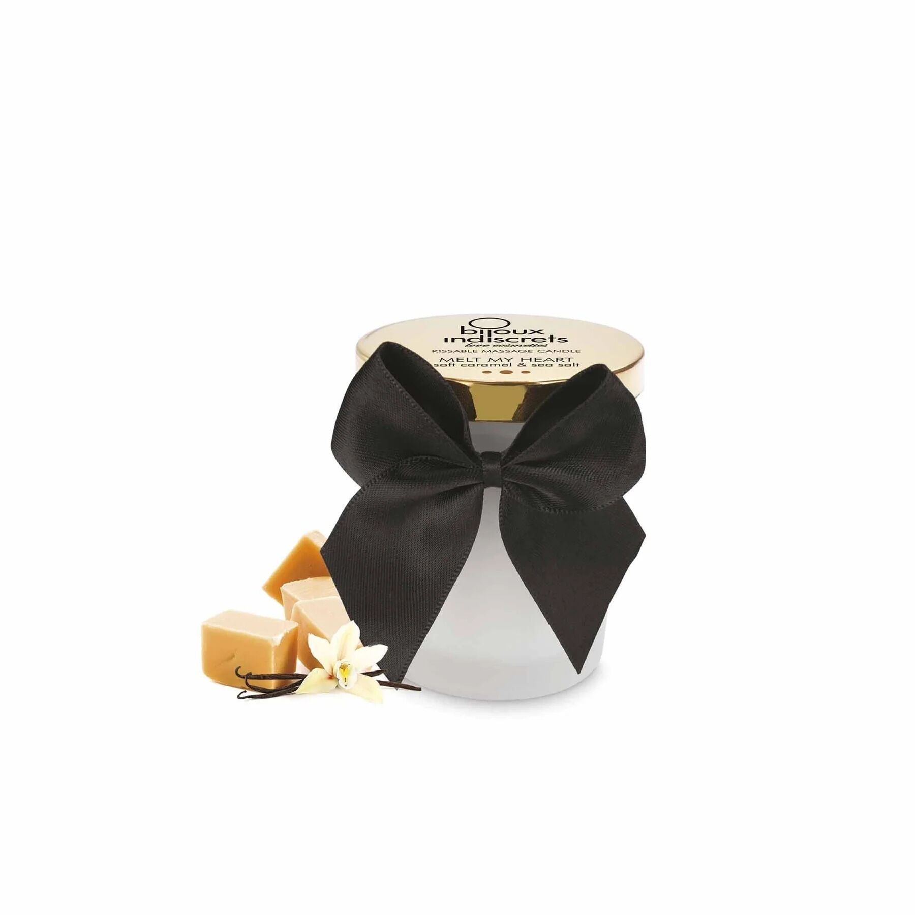 Свічка для масажу та поцілунків Bijoux Indiscrets Melt My Heart Caramel, подарункове паковання, 70 мл