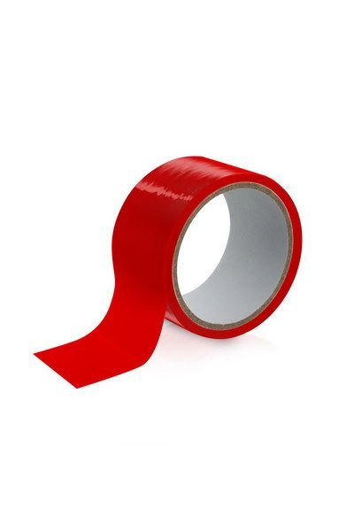 Скотч для бондажу Fetish Tentation Red (15 м), не липне до шкіри й волосків, лише сам до себе