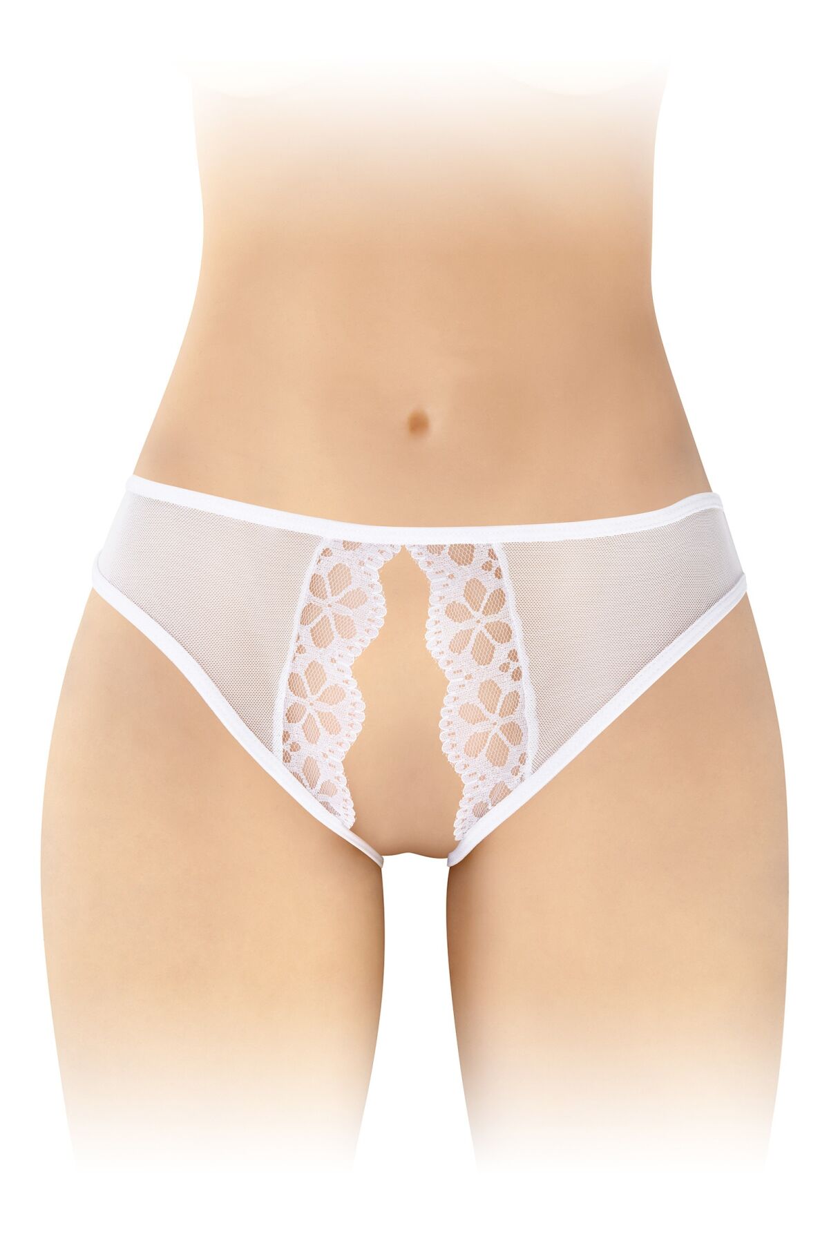Трусики з відкритим доступом Fashion Secret Ambre White, сітка