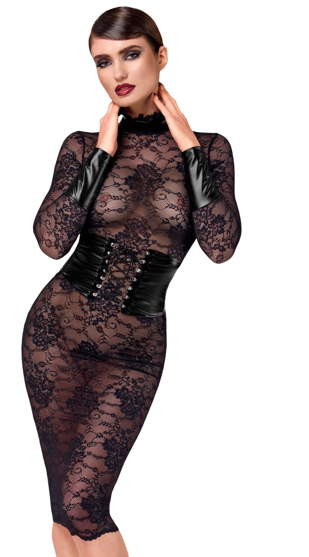 Сукня Noir Handmade F375 Noirelle Lace Corset Midi dress L