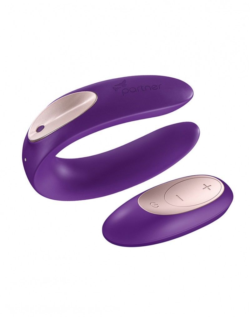 Вібратор для пар Satisfyer Double Plus Remote із пультом ДК та двома моторчиками