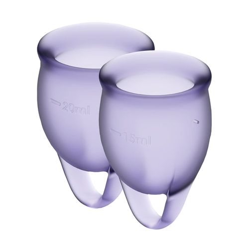 Набір менструальних чаш Satisfyer Feel Confident (lila), 15мл та 20мл, без мішечка
