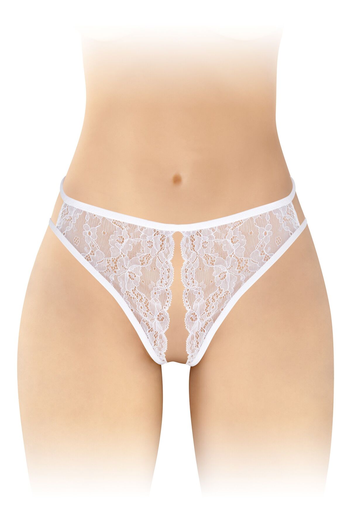 Трусики з відкритим доступом Fashion Secret Victoria White, мереживо