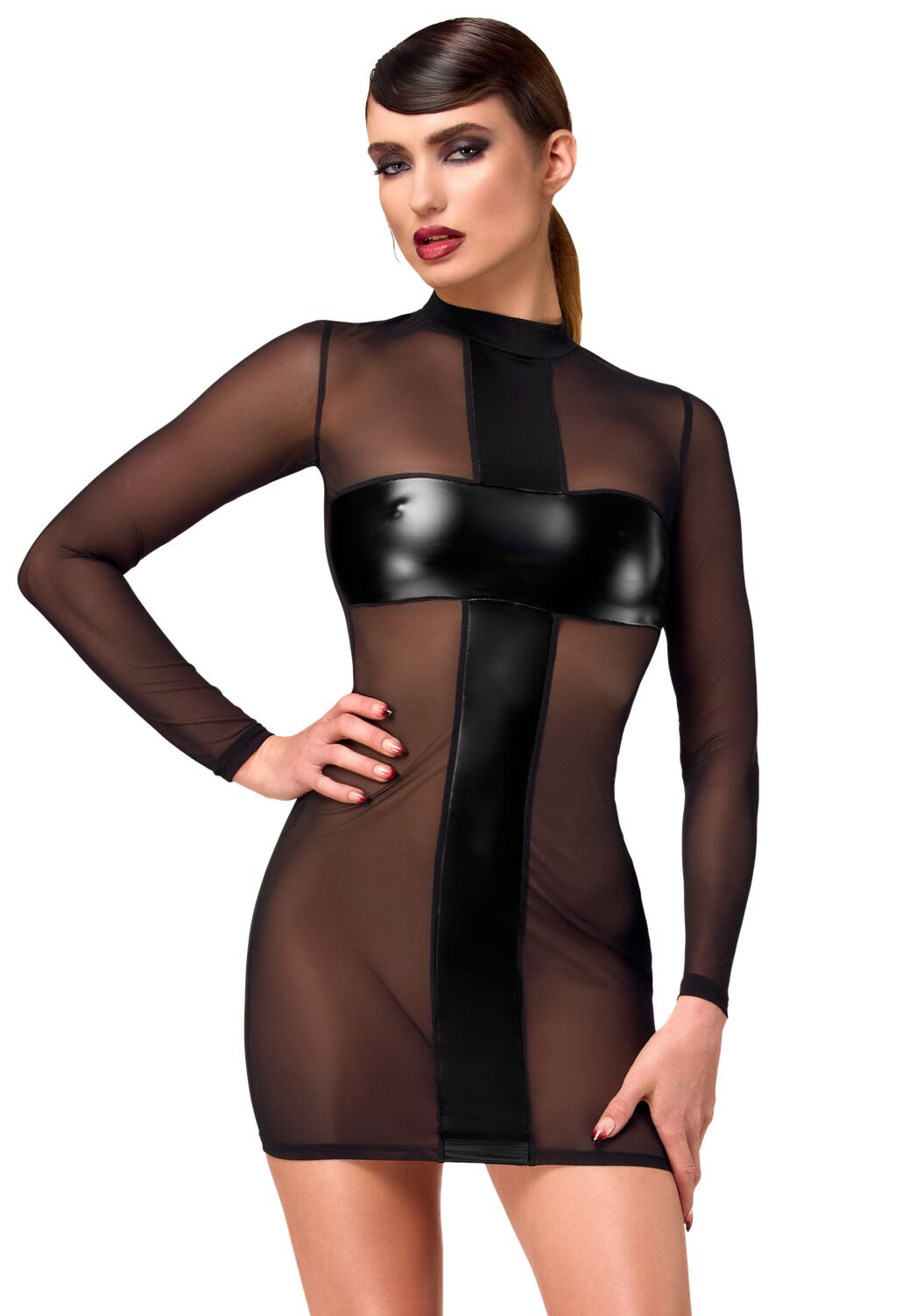 Сукня Noir Handmade F369 Crossfire Mesh & Wetlook Mini dress M