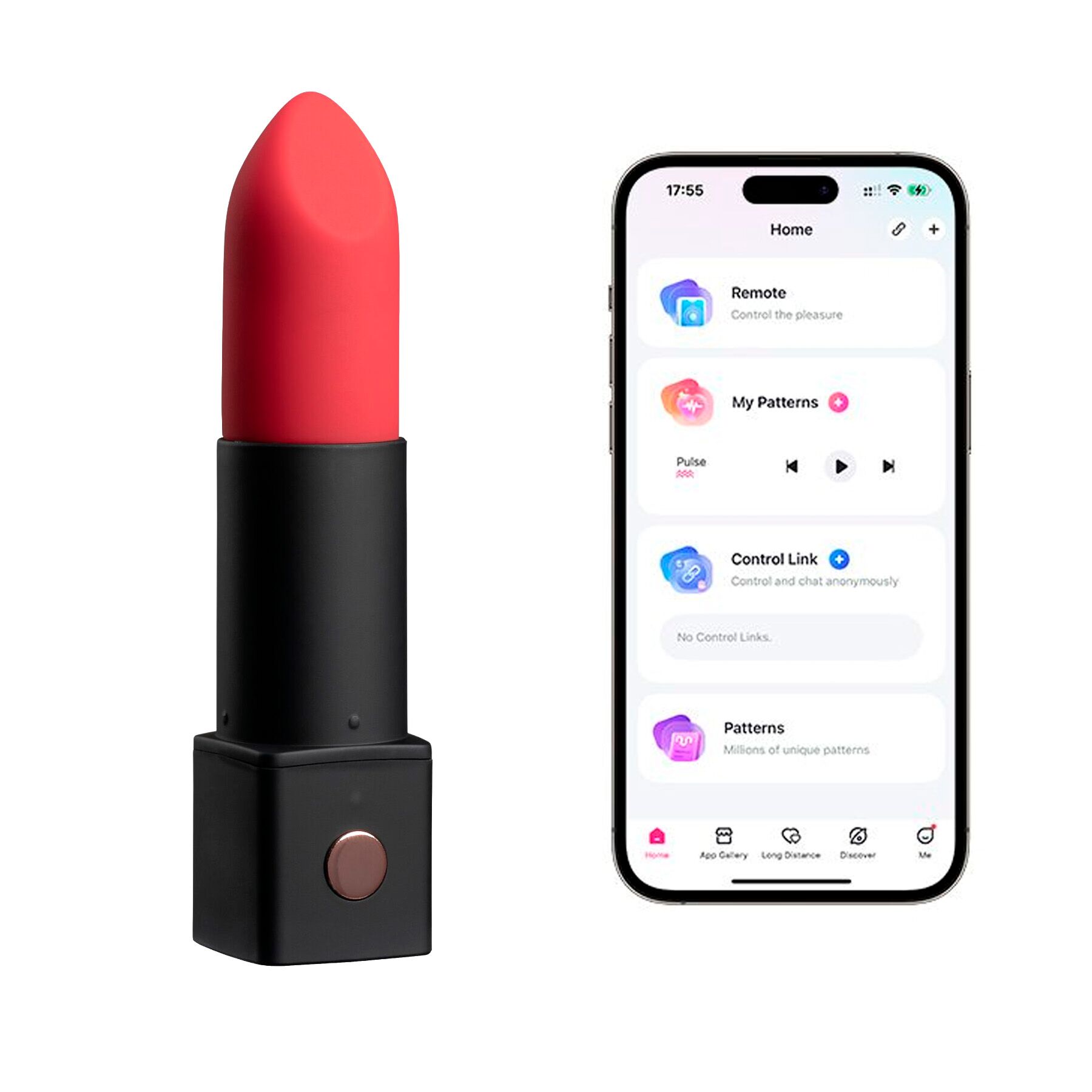 Вібратор-помада Lovense Exomoon, працює через застосунок