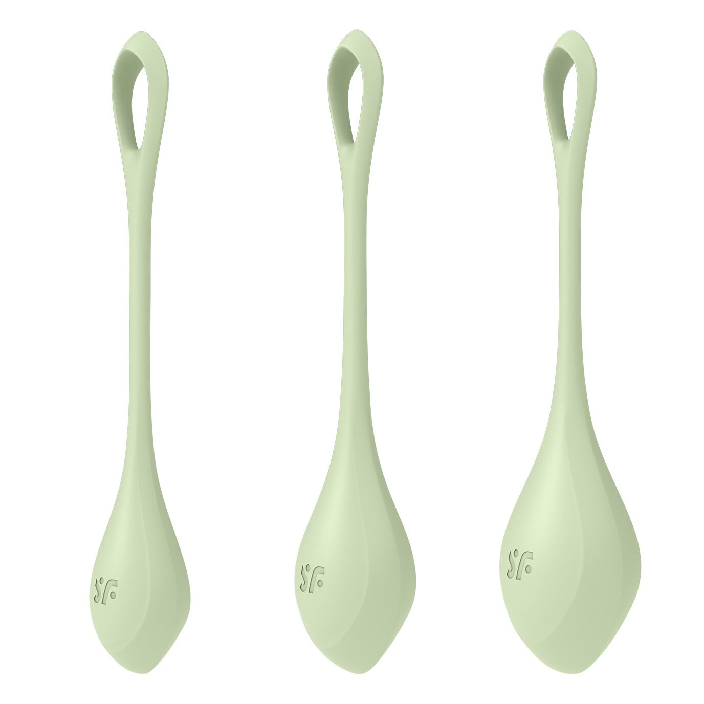 Набір йоні-намистин Satisfyer Yoni Power 2 Light Green, діаметр 2-2,5-3 см, маса 22-44-73 г