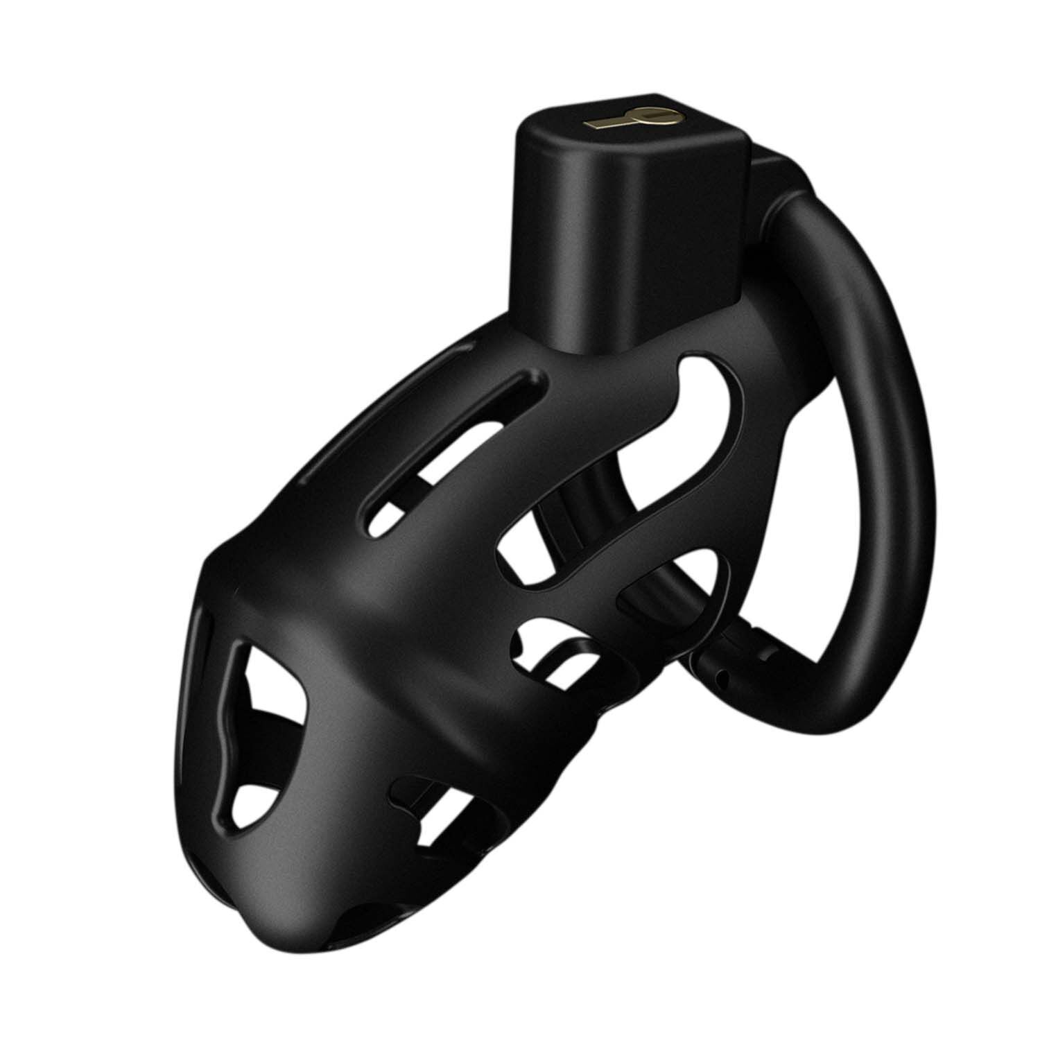 Клітка для пеніса LOCKINK SEVANDA Naja-Cobra Chastity Cage, чорна, 3 кільця різних розмірів