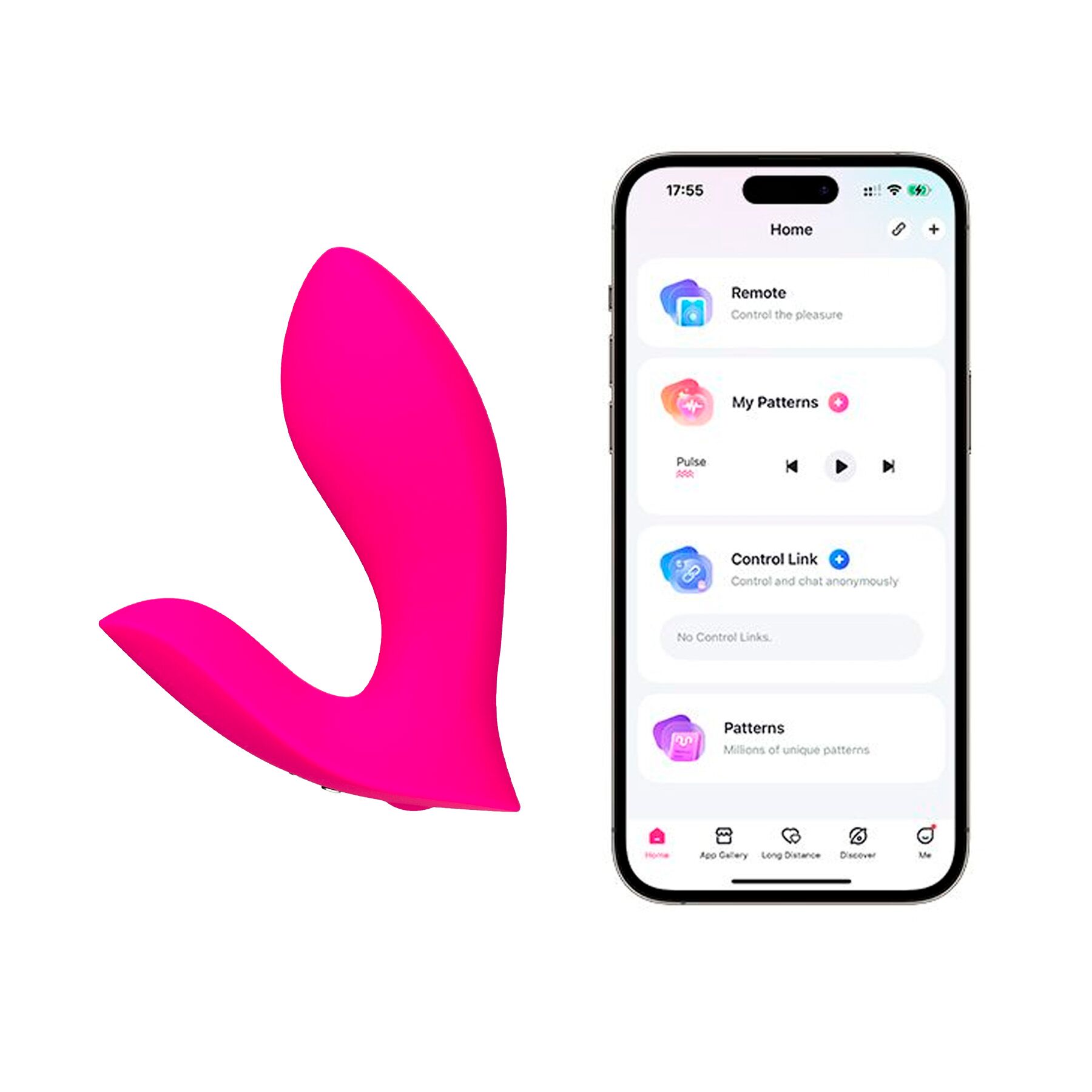 Смарт-вібратор у трусики Lovense Flexer, манливий рух + вібрація, стимуляція клітора та точки G