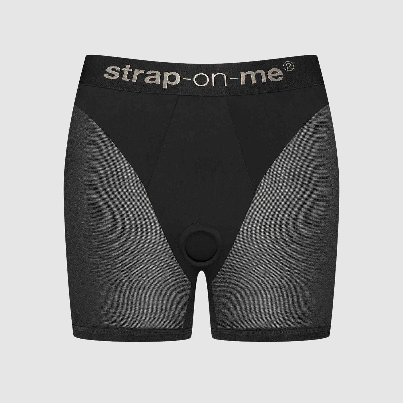 Шорти з фіксацією дилдо Strap-On-Me Harness Lingerie Halo – S – Black, велосипедки