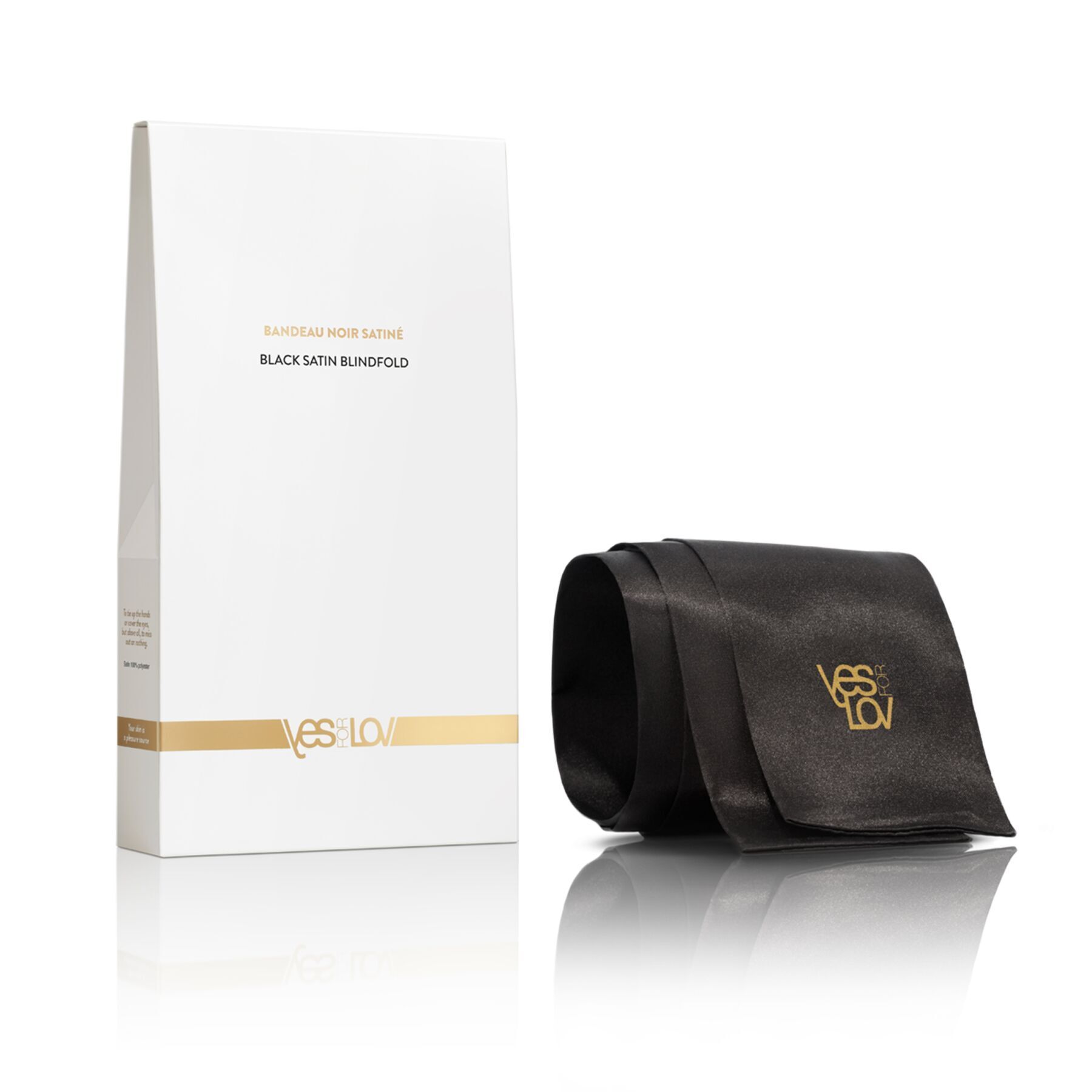 Сатинова пов'язка на очі YESforLOV BLACK SATIN BLINDFOLD (м'яте паковання!!!)