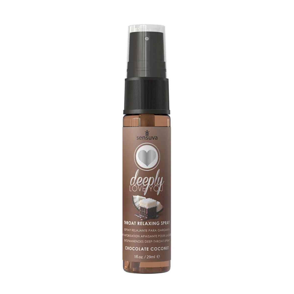 Спрей для мінету Sensuva Deeply Love You Chocolate Coconut (29 мл), для глубокого мінету