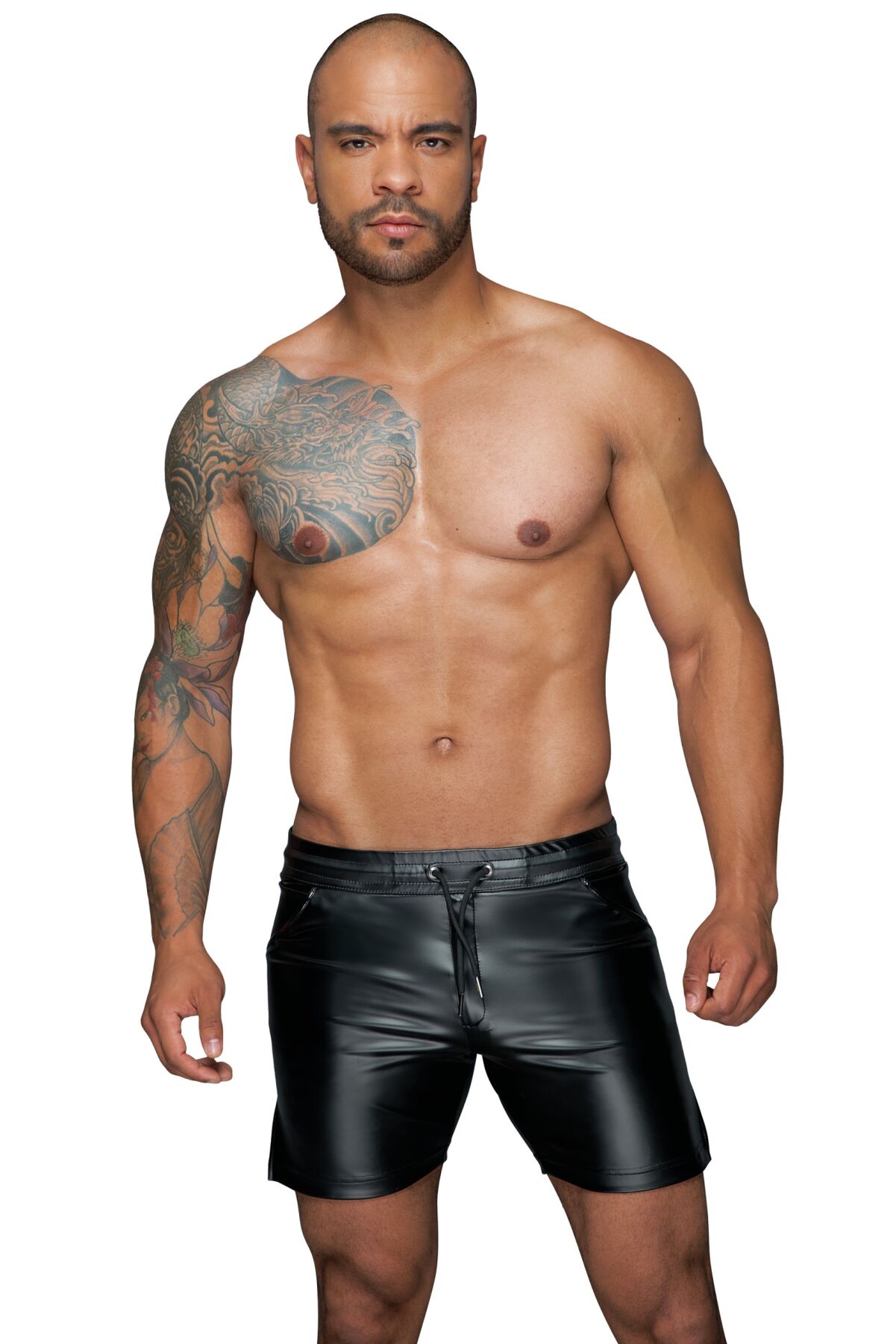 Чоловічі шорти з мокрим ефектом Noir Handmade H061 Powerwetlook shorts, 3XL