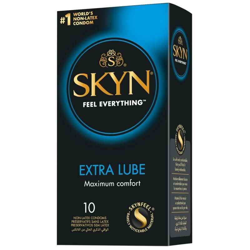 Безлатексні преміум-презервативи SKYN Extra Lube 10 шт, на 40 % більше змазки