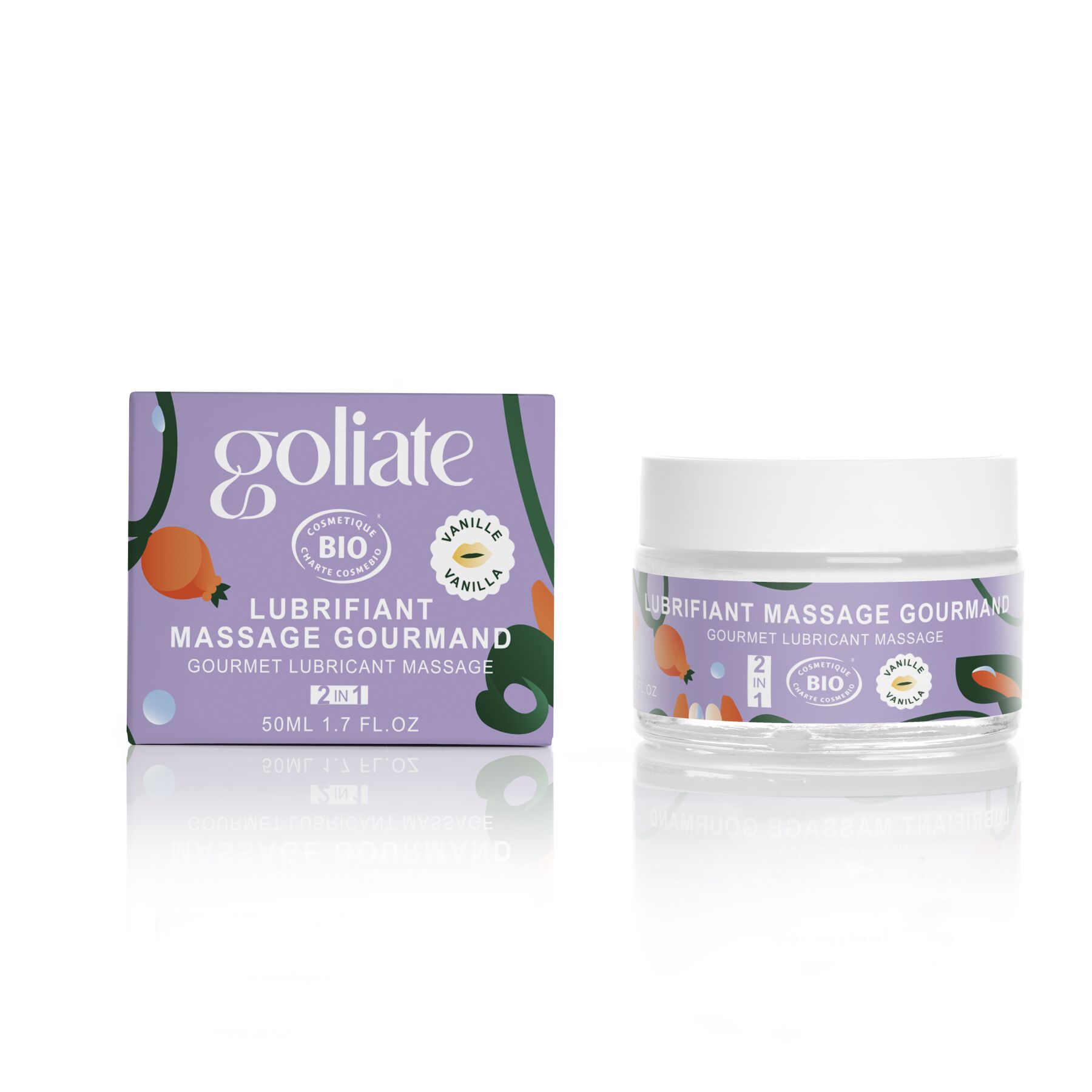 Масажна олія-лубрикант з ароматом та смаком ванілі Goliate Couple Gourmand Vanille 50 мл